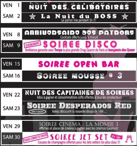 Agenda Aout 2008